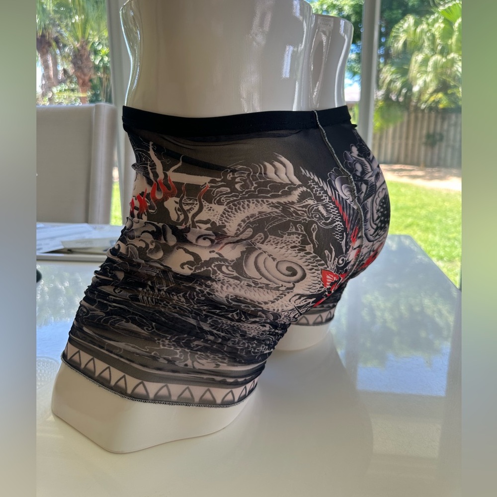 See-through unisex shorts